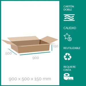 cajas de cartón para mudanzas 900x500x150 mm