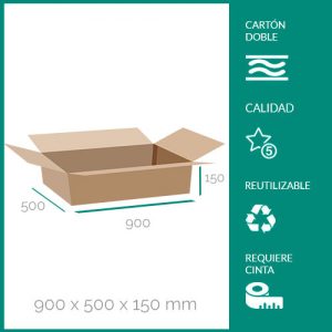 cajas de cartón para mudanzas 900x500x150 mm