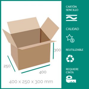 cajas de cartón para mudanzas 400x250x300 mm