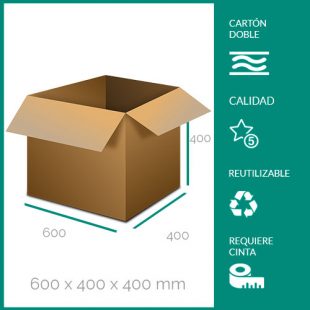 cajas de cartón para mudanzas 600x400x400 mm